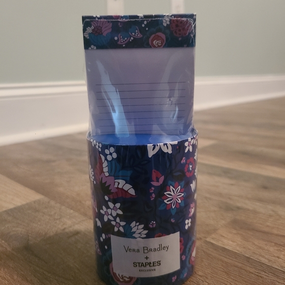 *SOLD* NEW Vera Bradley Bloom Berry Stationary Set Notebook Pen Cup Binder - Picture 2 of 16
